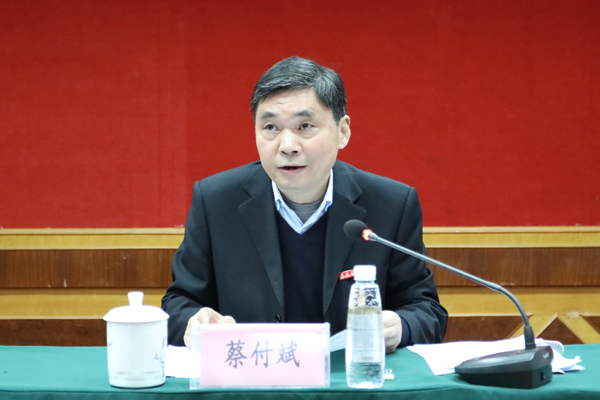 蔡付斌代表领导班子作年度工作总结